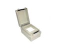 Plastic Enclosure with Cat 6 Socket and UK Voice Socket COMMZBOX 101x152x83mm Grey ABS IP65